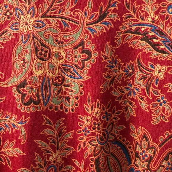 Gorgeous 100% Cotton Paisley Lands’ End Turtleneck Dress - Picture 4 of 5